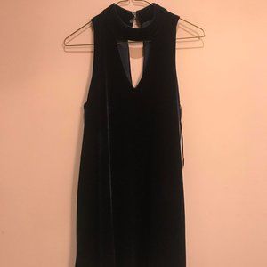 Navy Blue Flowy Keyhole Dress